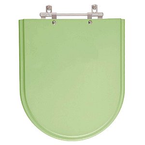 Tampa de Vaso Sanitário Poliéster Fiori Flox Verde Claro em Resina