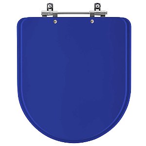 Tampa de Vaso Sanitário Poliéster Fiori Jasmim Azul em Resina