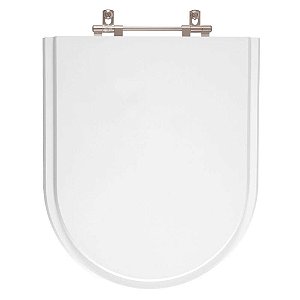 Tampa de Vaso Sanitário Poliéster Fiori Jasmim Branco em Resina