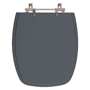 Tampa de Vaso Sanitário Poliéster Laguna Cinza Plus (Cinza Escuro) para vaso Hervy
