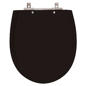Tampa de Vaso Sanitário Poliéster Polo Preto para vaso Hervy