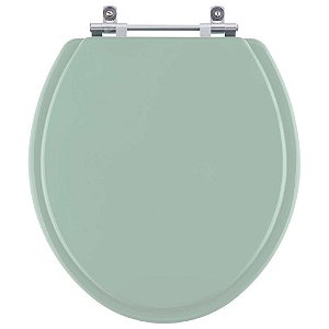 Tampa de Vaso Sanitário Poliéster Convencional Oval Verde Claro para vaso Icasa