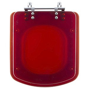 Tampa de Vaso Sanitário Poliéster Bali Vermelho Transparente para vaso Incepa