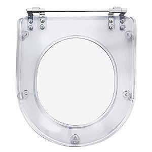 Tampa de Vaso Sanitário Poliéster Transparente Calypso para vaso Incepa