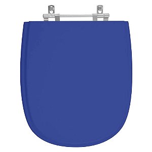 Tampa de Vaso Sanitário Poliéster Azul Dona Beja para vaso Santa Clara