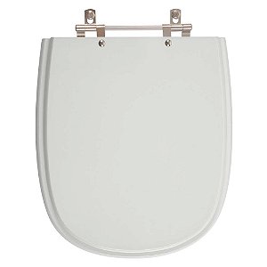 Tampa de Vaso Sanitário Poliéster Dona Beja Cinza Claro para vaso Santa Clara