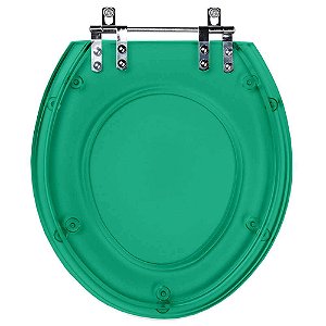 Tampa de Vaso Sanitário Poliéster Verde Transparente para vaso Convencional Oval