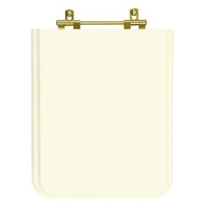 Tampa de Vaso Sanitário Poliéster Square Biscuit para vaso Incepa Com Ferragem Dourada