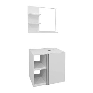Gabinete para Banheiro Harpia Branco (Com Espelheira)