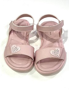 Sandália Worldcolors Infantil Rosa de velcro
