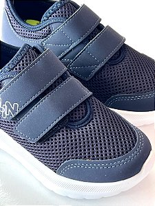 Tênis escolar Klin Azul Marinho com 2 velcros