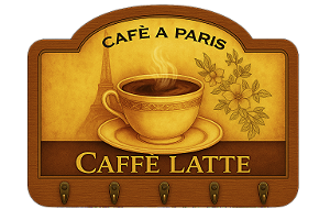 Porta-Chaves Decorativo no Mesmo Estilo do Relógio de Pendulo Café Latte