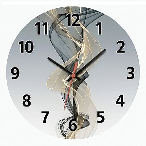 Relógio de Parede Abstrato Moderno com Fios de Luz
