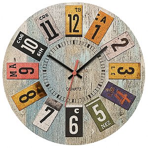 Relógio de Parede Colagem Vintage