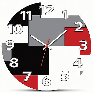 Relógio de Parede Geométrico Moderno