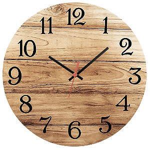 Relógio de Parede Madeira Clara