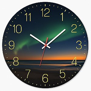 Relógio de Parede Paisagem Noite