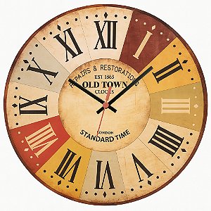Relógio de Parede Retro Romano