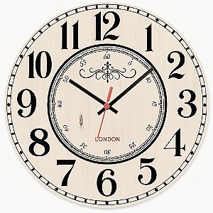 Relógio de Parede Vintage Bege