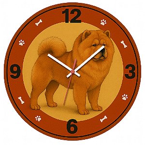 Relógio de Parede Cachorro Chow-Chow