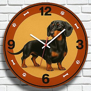 Relógio de Parede Cachorro Dachshund (Salsicha)