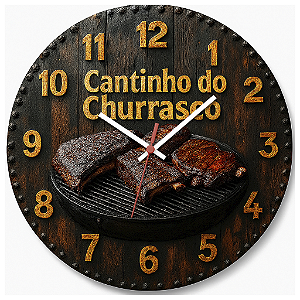 Relógio de Parede Cantinho do Churrasco