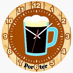 Relógio de Parede Chopp Porter Desenhado