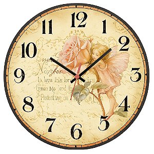 Relógio de Parede Anjo Flor