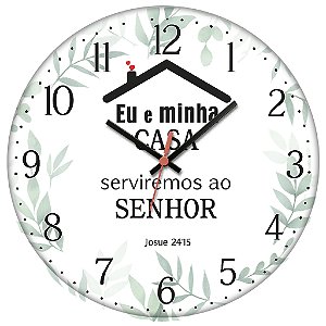 Relógio de Parede Eu e Minha Casa