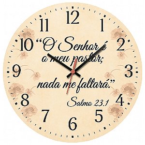 Relógio de Parede O Senhor É Meu Pastor