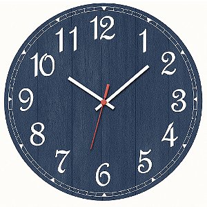 Relógio de Parede Minimalista Azul