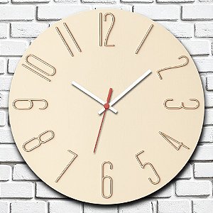 Relógio de Parede Minimalista Dourado