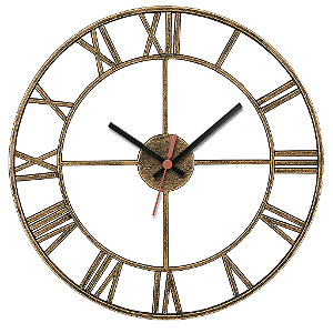 Relógio de Parede Minimalista Recorte Dourado