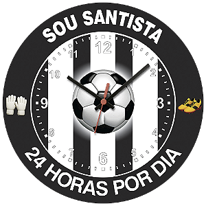 Relógio de Parede Times Sou Santista