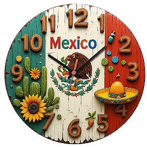 Relógio de Parede Países México