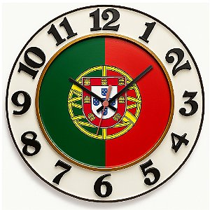 Relógio de Parede Países Bandeira Portugal