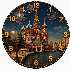 Relógio de Parede Países Rússia Catedral