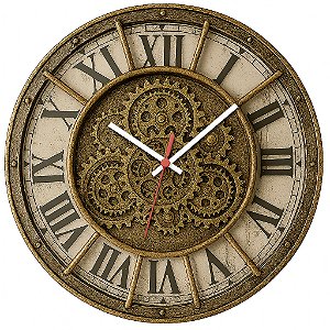 Relógio de Parede Vintage Engrenagens