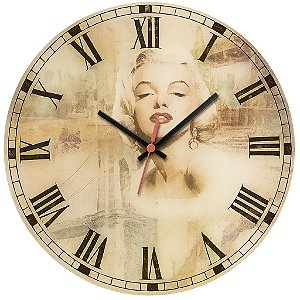 Relógio de Parede Vintage Marilyn Monroe