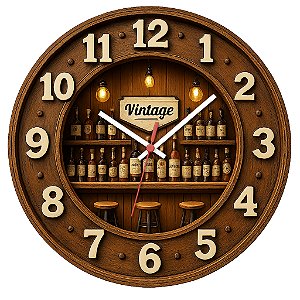 Relógio de Parede Whisky Estilo Vintage