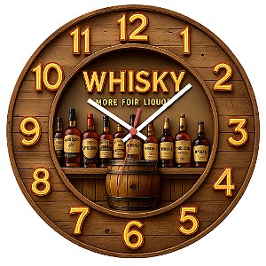 Relógio de Parede Whisky Várias Marcas