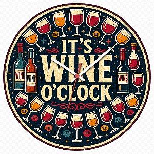 Relógio de Parede Vinho Wine O'Clock