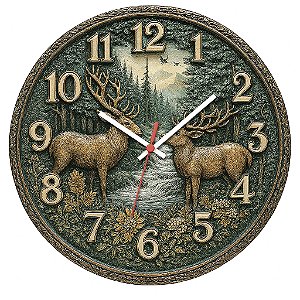 Relógio de Parede Fazenda Country Veados