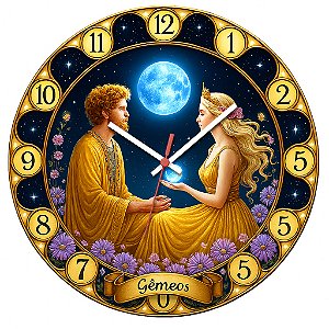 Relógio de Parede Signo Gêmeos