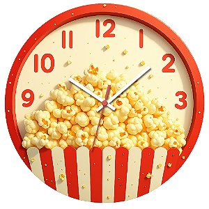 Relógio de Parede Cinema Pipoca