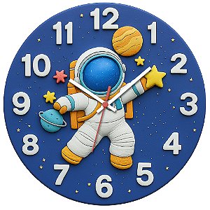 Relógio de Parede Infantil Astronauta