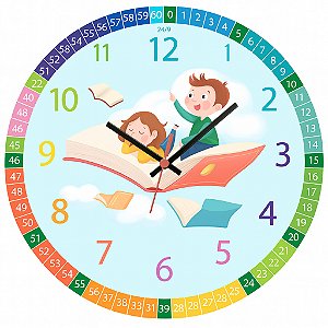 Relógio de Parede Infantil Números Educativos