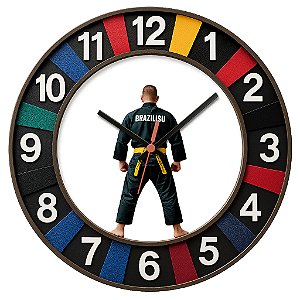 Relógio de Parede Esportes Artes Marciais Jiu-Jitsu