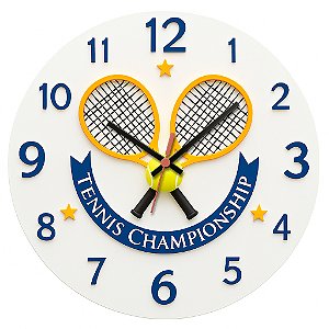 Relógio de Parede Esportes Tênis Championship
