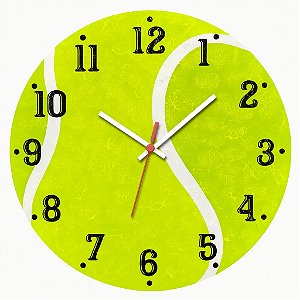 Relógio de Parede Esportes Tênis Bolinha Clássica